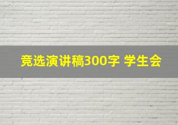 竞选演讲稿300字 学生会